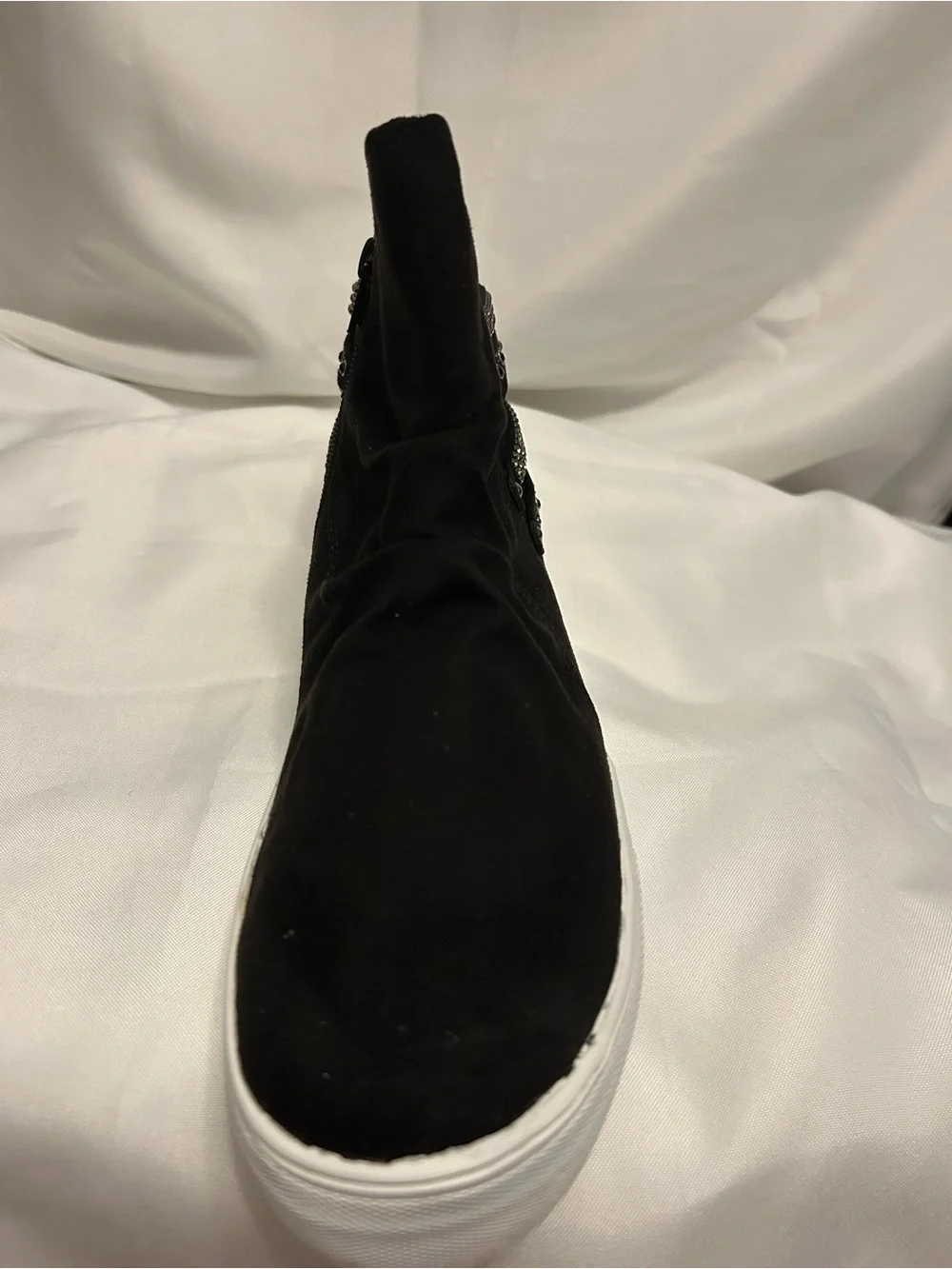 Not Rated Black High-Top Slip-On Sneaker with Studded Straps